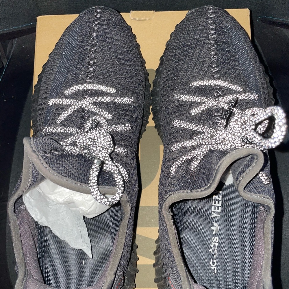 Yeezy 350 V2, Triple Black, Size 12
